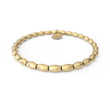 Load image into Gallery viewer, Diamond Smooth Shiny Gold Beaded Stretch Bracelet
