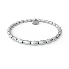 Load image into Gallery viewer, Diamond Smooth Shiny Silver Beaded Stretch Bracelet
