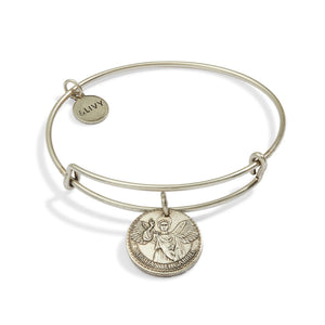 Better Together - Mother Mary/Archangel Gabriel Bangle - Antique Silver Finish