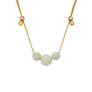 HyeVibe Multi Gemstone Necklace - Amazonite on Gold