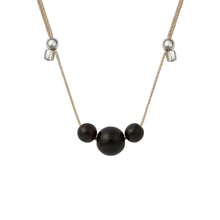 Load image into Gallery viewer, HyeVibe Multi Gemstone Necklace -  Black Onyx on Silver
