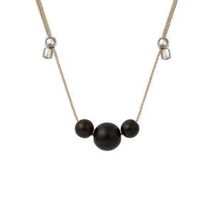 HyeVibe Multi Gemstone Necklace -  Black Onyx on Silver