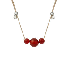 Load image into Gallery viewer, HyeVibe Multi Gemstone Necklace -Carnelian on Silver
