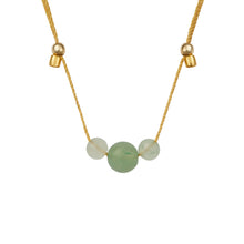 Load image into Gallery viewer, HyeVibe Multi Gemstone Necklace -Green Aventurine on Gold
