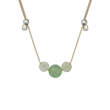 Load image into Gallery viewer, HyeVibe Multi Gemstone Necklace - Green Aventurine on Silver
