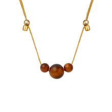 Load image into Gallery viewer, HyeVibe Multi Gemstone Necklace - Tiger’s Eye on Gold
