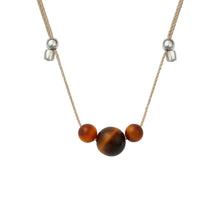 Load image into Gallery viewer, HyeVibe Multi Gemstone Necklace - Tiger’s Eye on Silver
