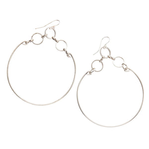 Heaven Knows Hoops Antique Silver