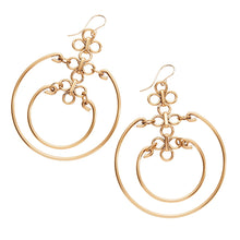 Load image into Gallery viewer, Chain Reaction Hoops Antique Gold
