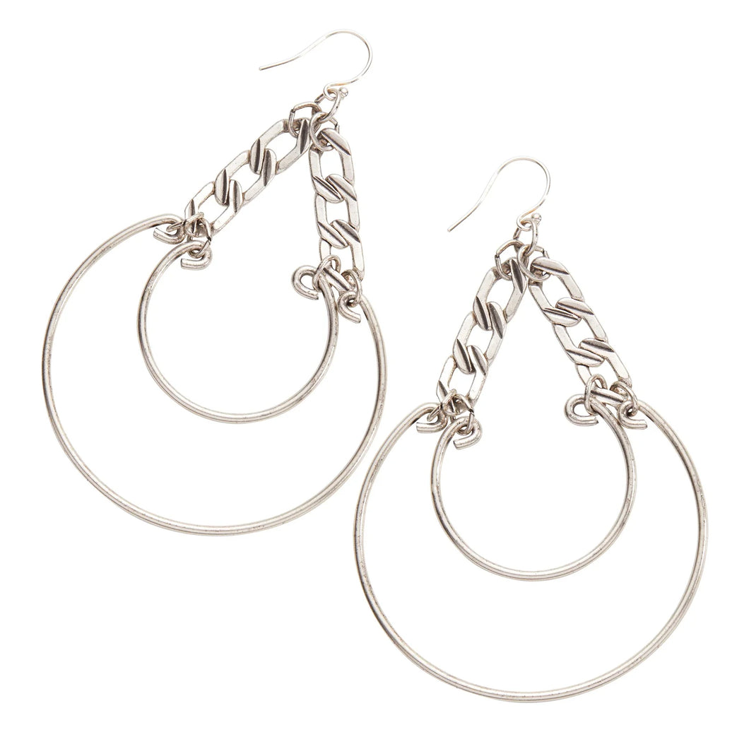 Dream On Hoops Antique Silver