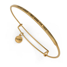 Load image into Gallery viewer, I Am Not Afraid Bangle Antique Gold
