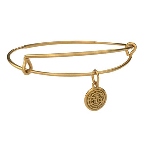 Your Smile Lights Up The World Bangle Antique Gold