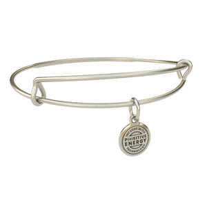 Your Smile Lights Up The World Bangle Antique Silver