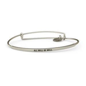 All Will Be Well Bangle Antique Silver