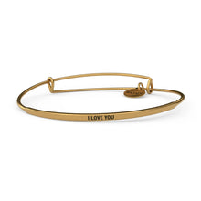Load image into Gallery viewer, I Love You Bangle Antique Gold
