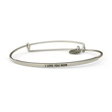 Load image into Gallery viewer, I Love You Mom Bangle Antique Silver
