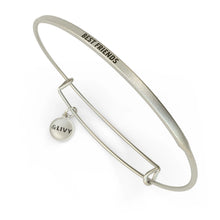 Load image into Gallery viewer, Best Friends Bangle Antique Silver
