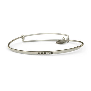 Best Friends Bangle Antique Silver