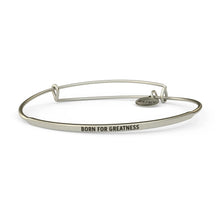 Load image into Gallery viewer, Born For Greatness Bangle Antique Silver
