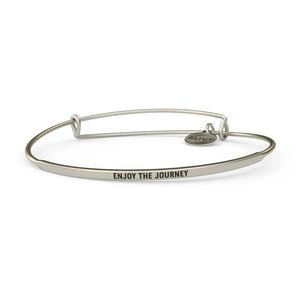 Enjoy The Journey Bangle Antique Silver