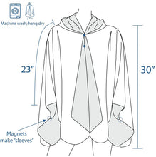 Load image into Gallery viewer, Tiffany Dragonfly Reversible Rain Cape – Lightweight Hooded Wrap for Women
