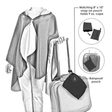 Load image into Gallery viewer, Tiffany Dragonfly Reversible Rain Cape – Lightweight Hooded Wrap for Women
