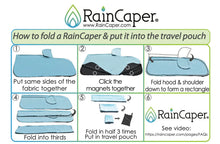 Load image into Gallery viewer, Tiffany Dragonfly Reversible Rain Cape – Lightweight Hooded Wrap for Women
