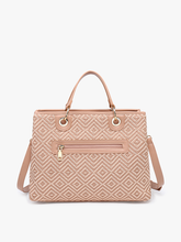 Load image into Gallery viewer, Nancy Woven Diamond Tote: Off White
