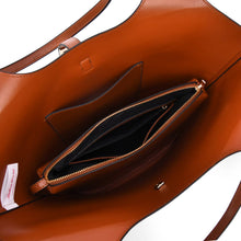 Load image into Gallery viewer, Clio 2-in-1 Croc Embossed Tote: Latte
