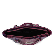 Load image into Gallery viewer, Piper Gradient Rainbow Embossed Tote Bag with Wallet: Brown

