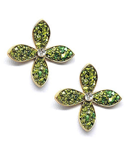 Crystal sparkling flower earring