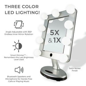 Zadro, Inc. - Melrose Led Variable Light Bluetooth Vanity Mirror