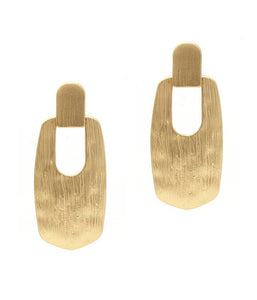 Scratch metal earrings