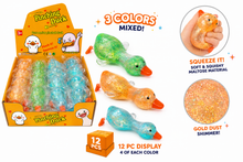 Load image into Gallery viewer, Pinching Duck Glitter Squishy Stress Toy
