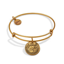 Load image into Gallery viewer, Better Together - Mother Mary/Archangel Raphael Bangle - Antique Gold Finish
