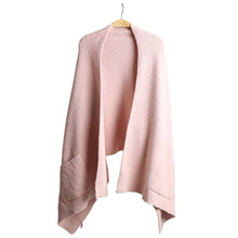 Load image into Gallery viewer, Open Front Pocketed Shawl Cardigan: Pink
