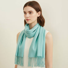 Load image into Gallery viewer, Plain Color Classic Fringe Shawl Wrap Scarf: Red
