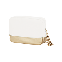 Load image into Gallery viewer, Creme Cabana Cosmetic Bag: Creme
