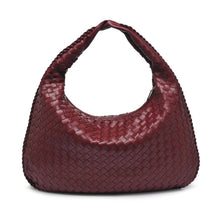 Load image into Gallery viewer, Victoria Woven Hobo: Wine
