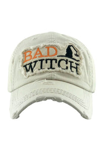 BAD WITCH VINTAGE BASEBALL CAPS, Cream