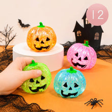 Load image into Gallery viewer, Glitter Halloween Pumpkin Squeeze Squishy Stress Relief Toy
