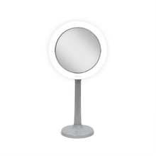 Load image into Gallery viewer, Hudson Lighted Makeup Mirror with Magnification &amp; Suction Cu: 8X/1X / Round / White
