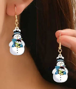Christmas acrylic snowman earring - penguin