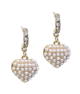 Crystal heart earring