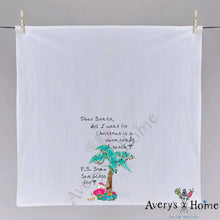 Load image into Gallery viewer, All I Want for Christmas is Santa On a Beach Tea Towel
