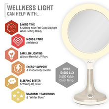 Load image into Gallery viewer, Mood Therapy Lighted Makeup Mirror with Magnification
