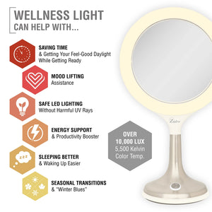 Mood Therapy Lighted Makeup Mirror with Magnification