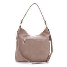 Load image into Gallery viewer, Front Pocket Tassel Zipper w/ Wristlet Hobo Set: Light Gray
