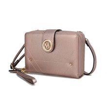 Load image into Gallery viewer, MKF Collection Sage Smartphone Wallet Convertible Bag by Mia: Rose Gold
