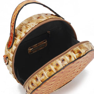 MKF Ynnari Women's Crossbody Chic Round Croc-Embossed: Black